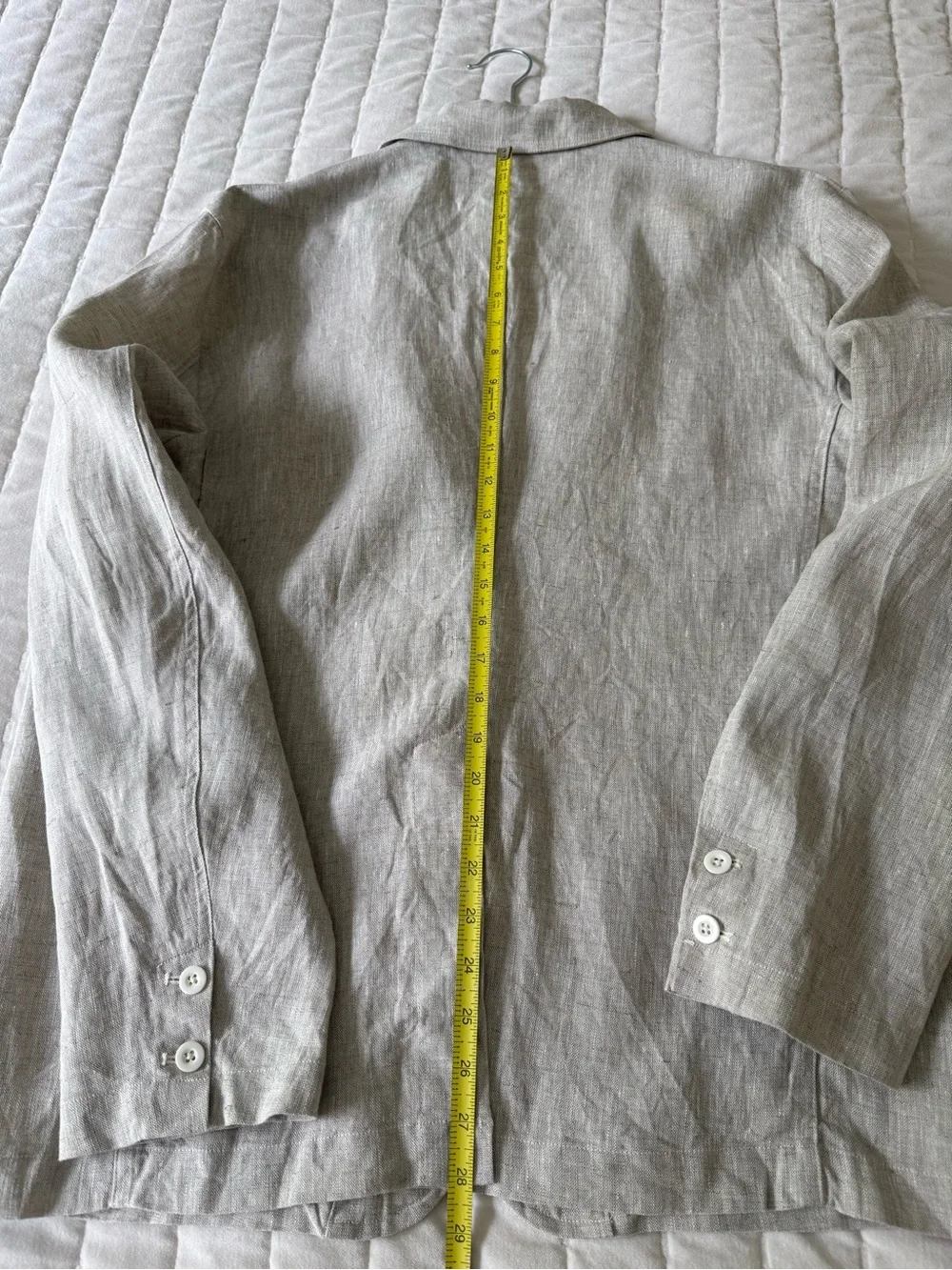OUKU 100% Linen Single Breasted Blazer Jacket XL NWT
